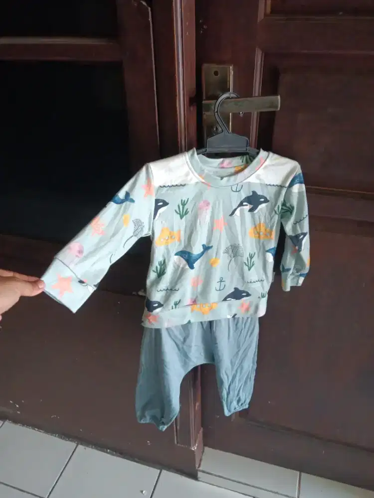 Jual Baju anak laki laki merek MOOI one set atasan & celana,katun 100%