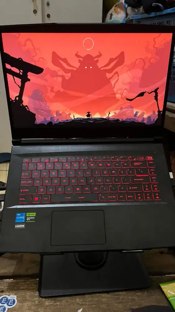 Laptop MSI THINGF63 + Keyboard + stand bisa nego