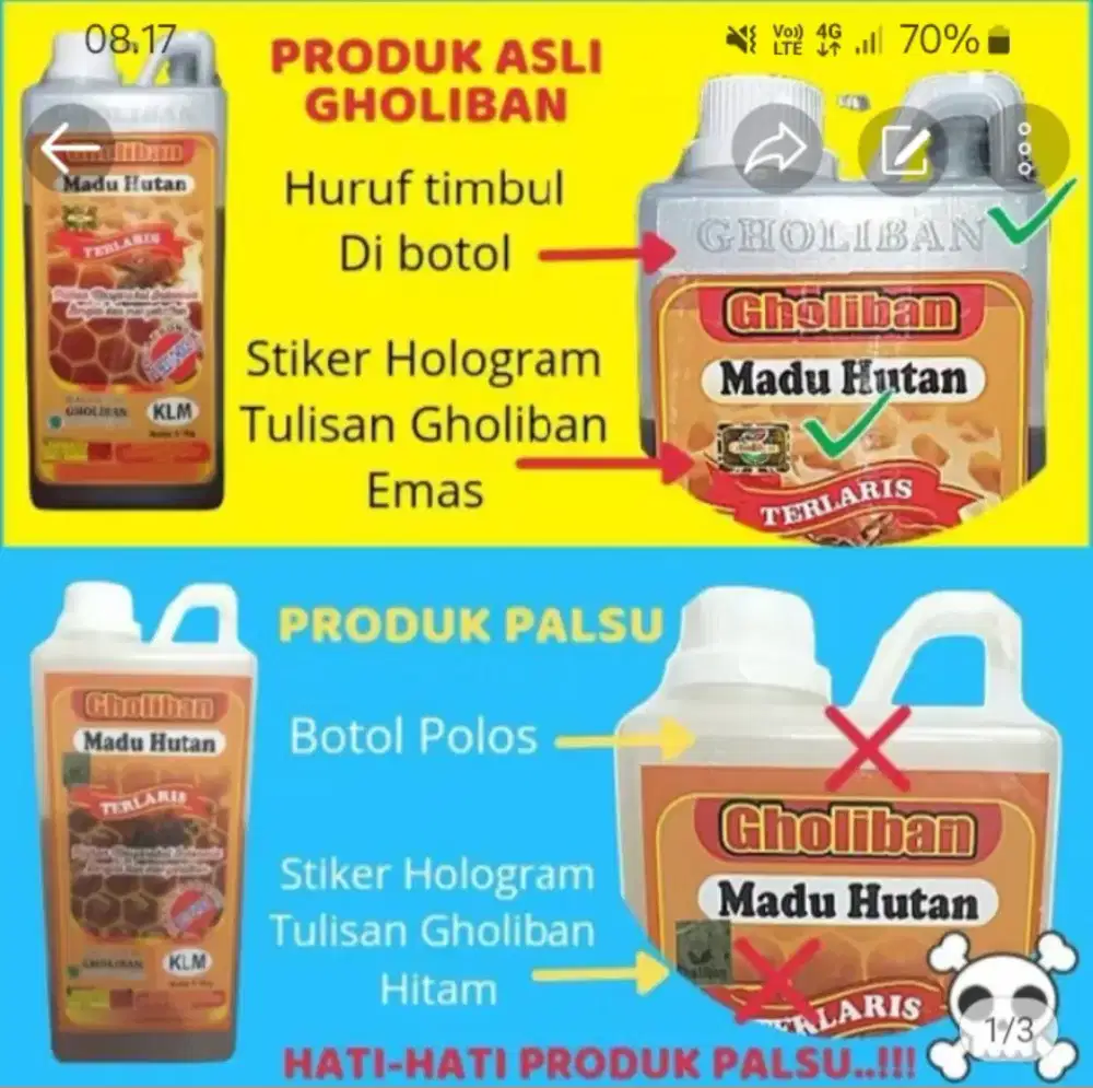 Madu gholiban original 1 kg