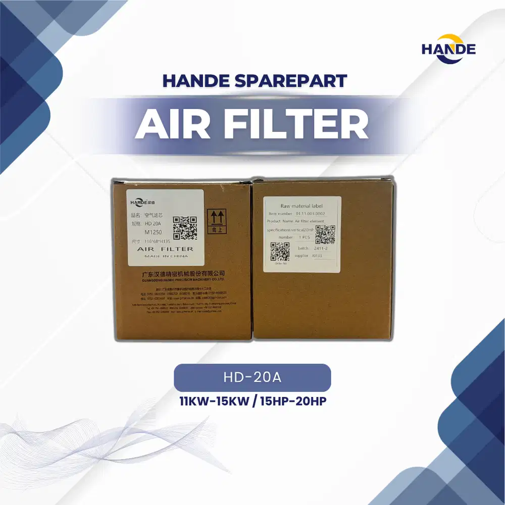 Sparepart Kompresor Udara Hande-Air Filter HD-20A 11KW-15KW/15HP-20HP
