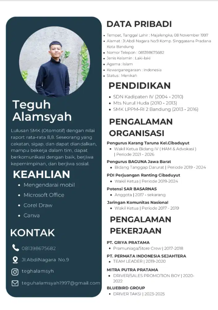 Cari lowongan supir/freelance supir