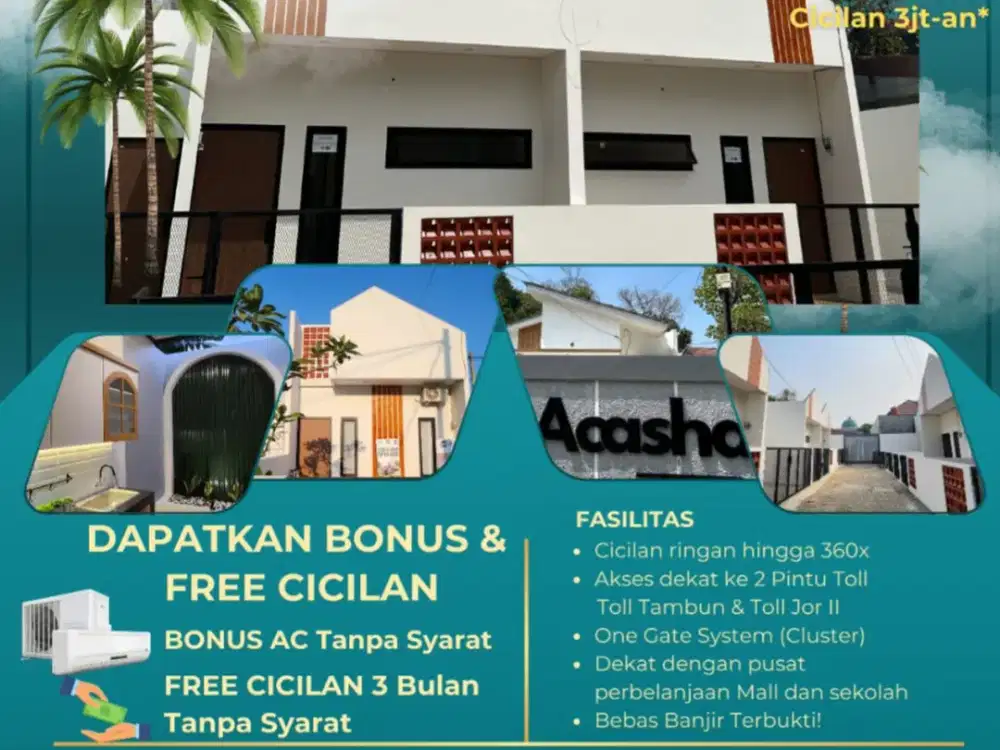 Rumah Murah Kota Bekasi, Rumah Baru Siap Huni Dalam Kompleks Cluster di Cimuning Mustikajaya Kota Bekasi Dekat Grand Wisata