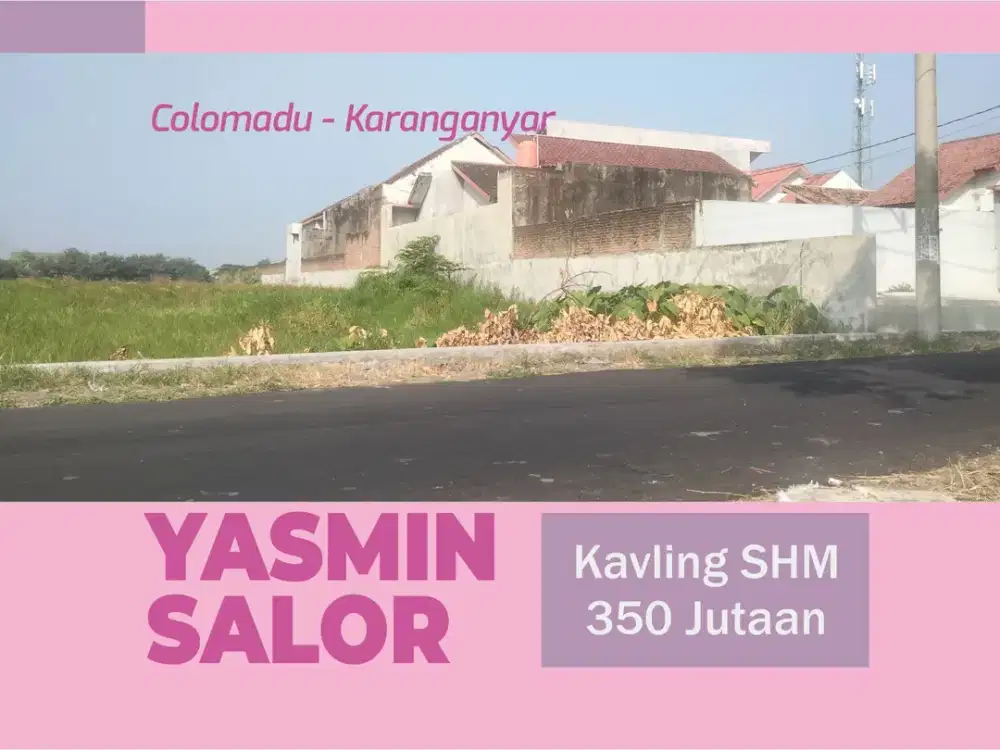 6 Menit Kantor Imigrasi Solo, Tanah SHM 95m Akses Aspal