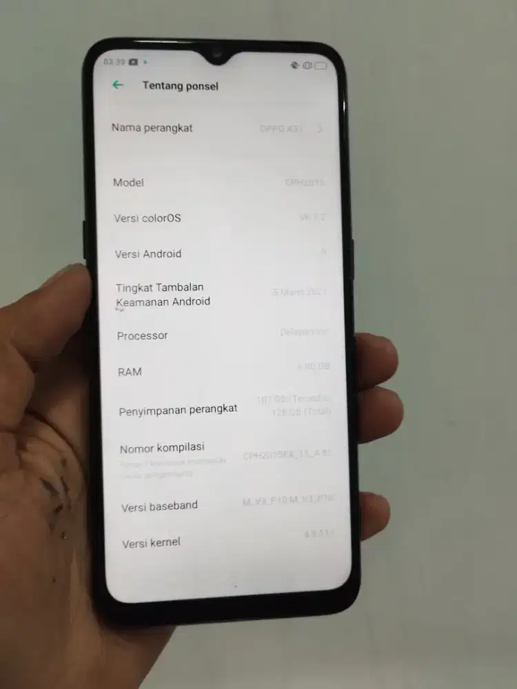 Oppo a31 6/128 hp casan mulus