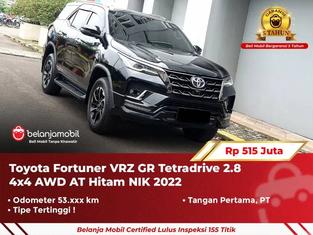 [ GARANSI 5TH ] Toyota Fortuner VRZ GR Tetradrive 2.8 AWD AT 2022/2023