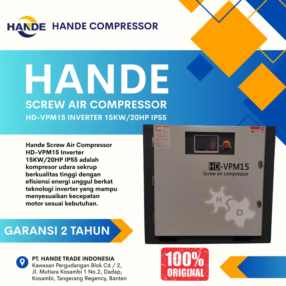 Hande Screw Air Compressor HD-VPM15 Inventer 15KW/20HP IP55 8 Bar