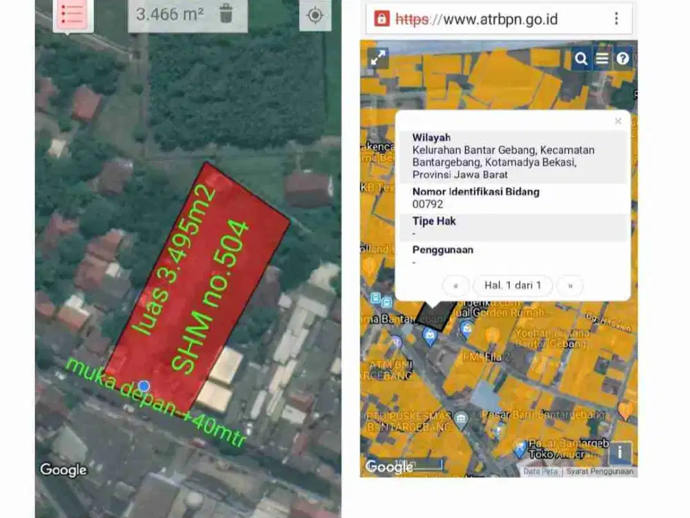 di jual tanah Datar siapa bangun di Jl narogong bekasi