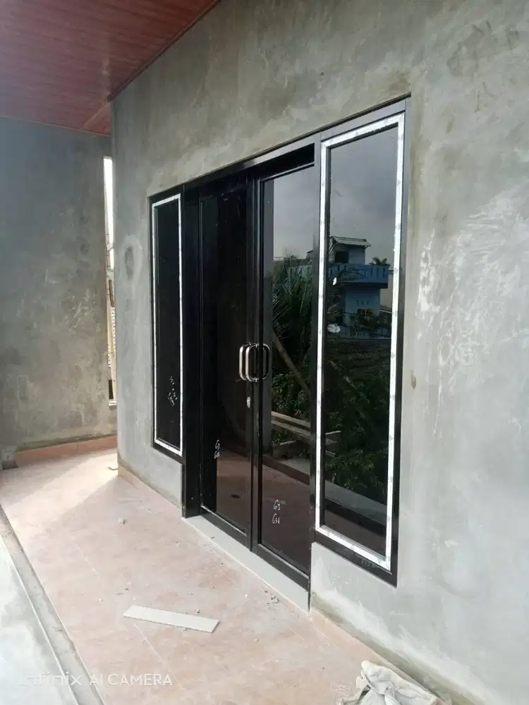 Jasa Pasang Partisi 2 Muka Plafon Gypsum + Kusen Aluminium - Alumunium