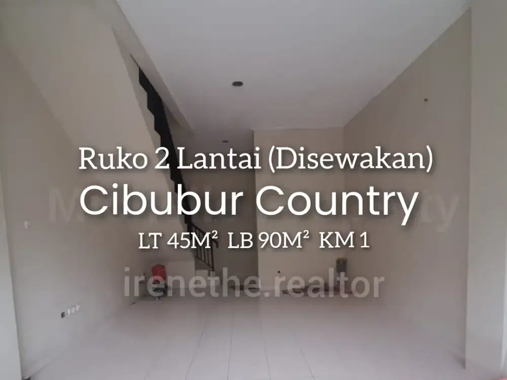 Disewakan Ruko 2 Lantai di Cibubur Country