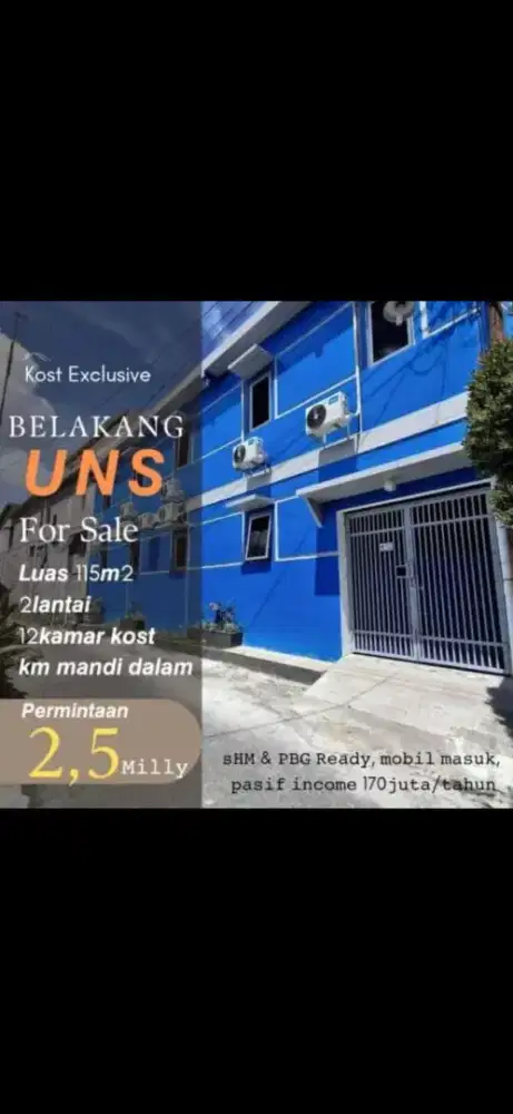 Kost murah full penghuni UNS Jebres Surakarta