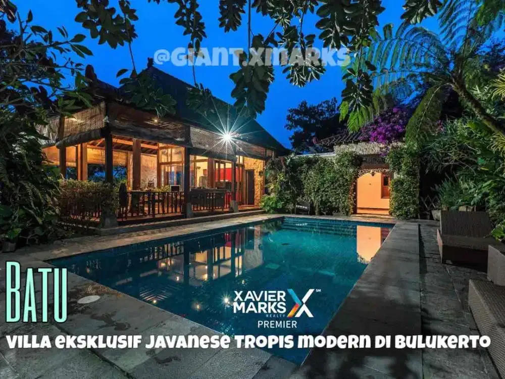Villa Eksklusif Javanese Tropis Modern with Private Pool di Batu Malang
