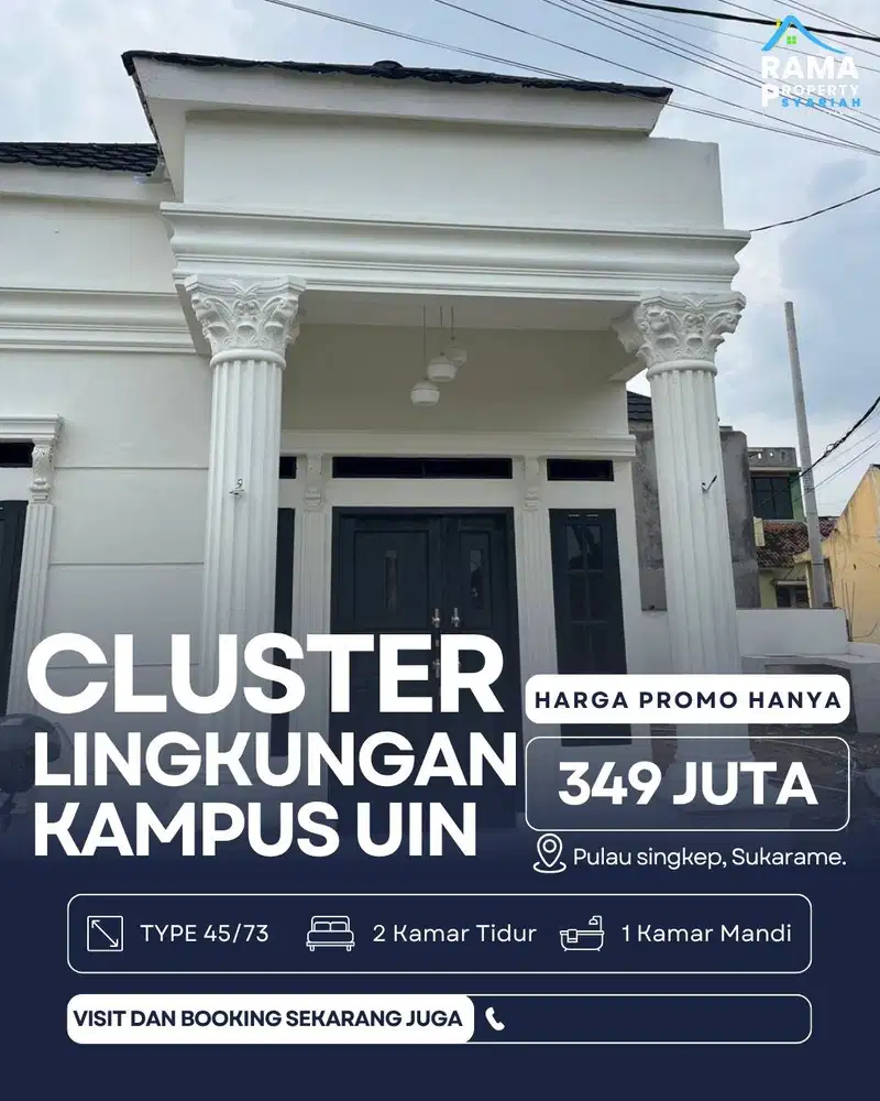 CLUSTER EROPA DEKAT KAMPUS UIN DAN FASILITAS PENDIDIKAN LAINNYA
