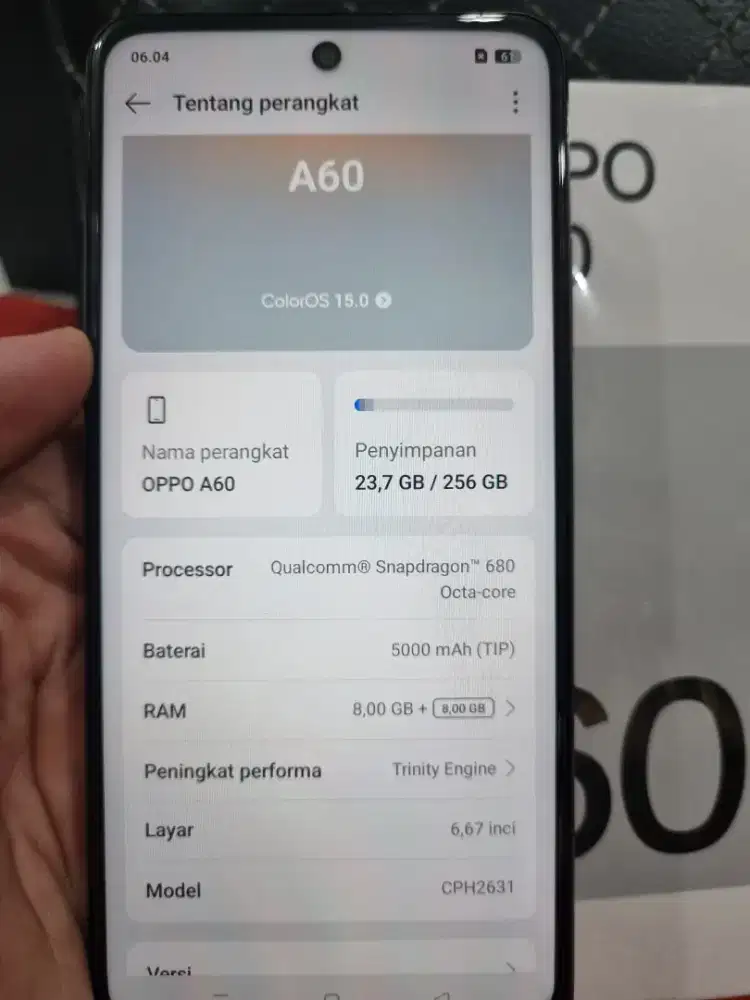 Jual oppo a60 mulus