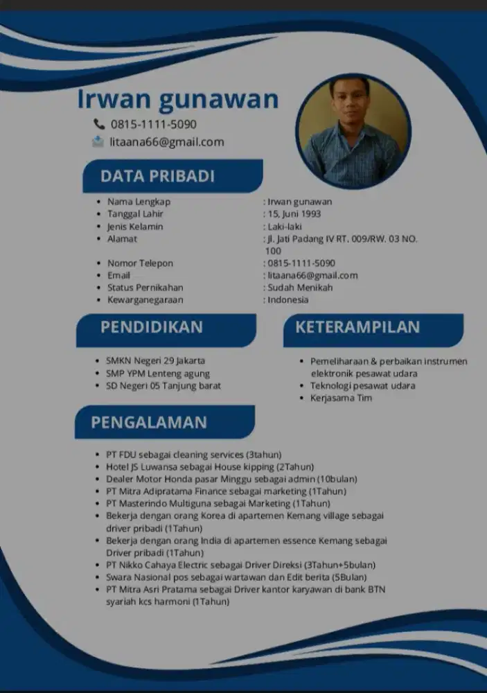 mencari lowongan pekerjaan driver, ob dan cleaning servis