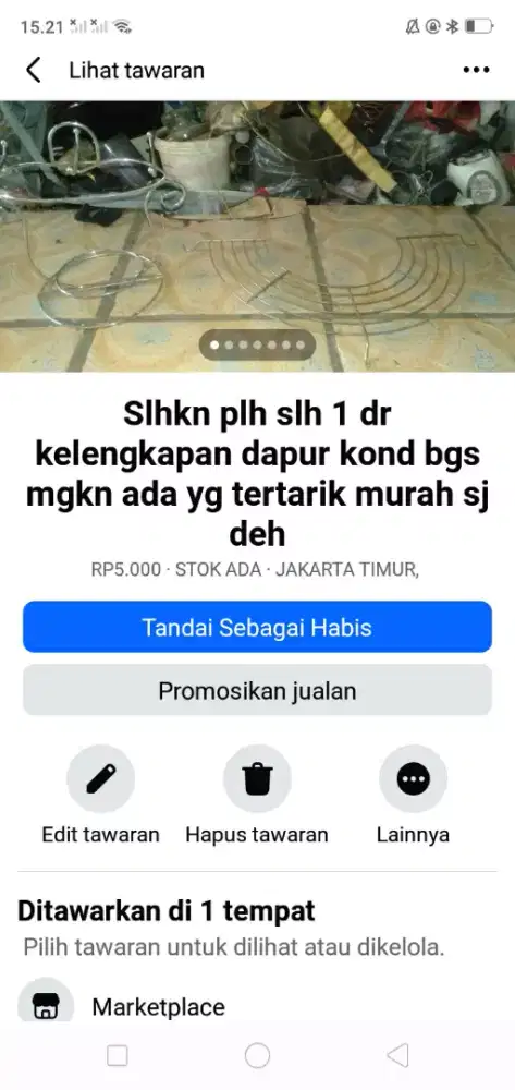 Slhkn plh slh 1 dr kelengkapan dapur kond bgs mgkn ada yg perlu murah2