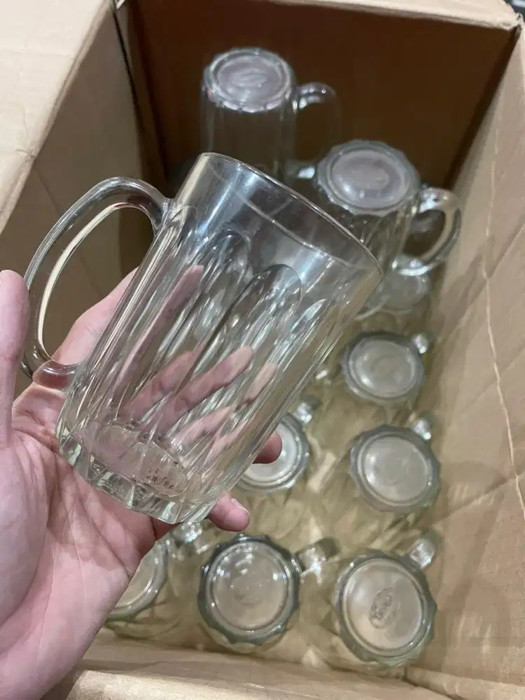 GELAS KACA TANGKAI ROYALEX UNTUK TEH KOPI SUSU PUDING CAFE WARKOP KAFE