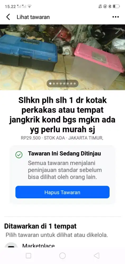 Slhkn plh slh 1 kotak dr tempat jangkrik atau sblh nya murah sj cpt