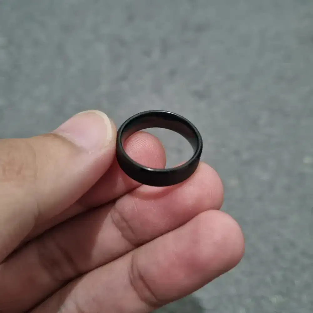 Cincin Titanium - Black Doff - Ukuran 10