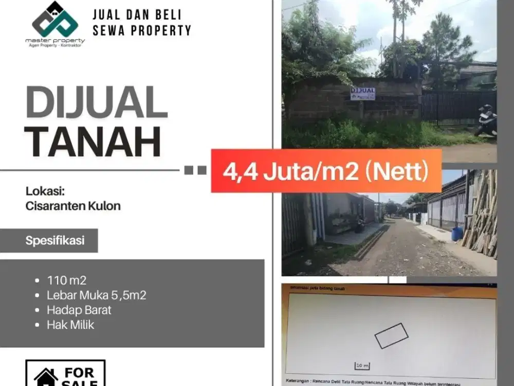 Dijual tanah kavling di Cisaranten Kulon, Arcamanik Kota Bandung