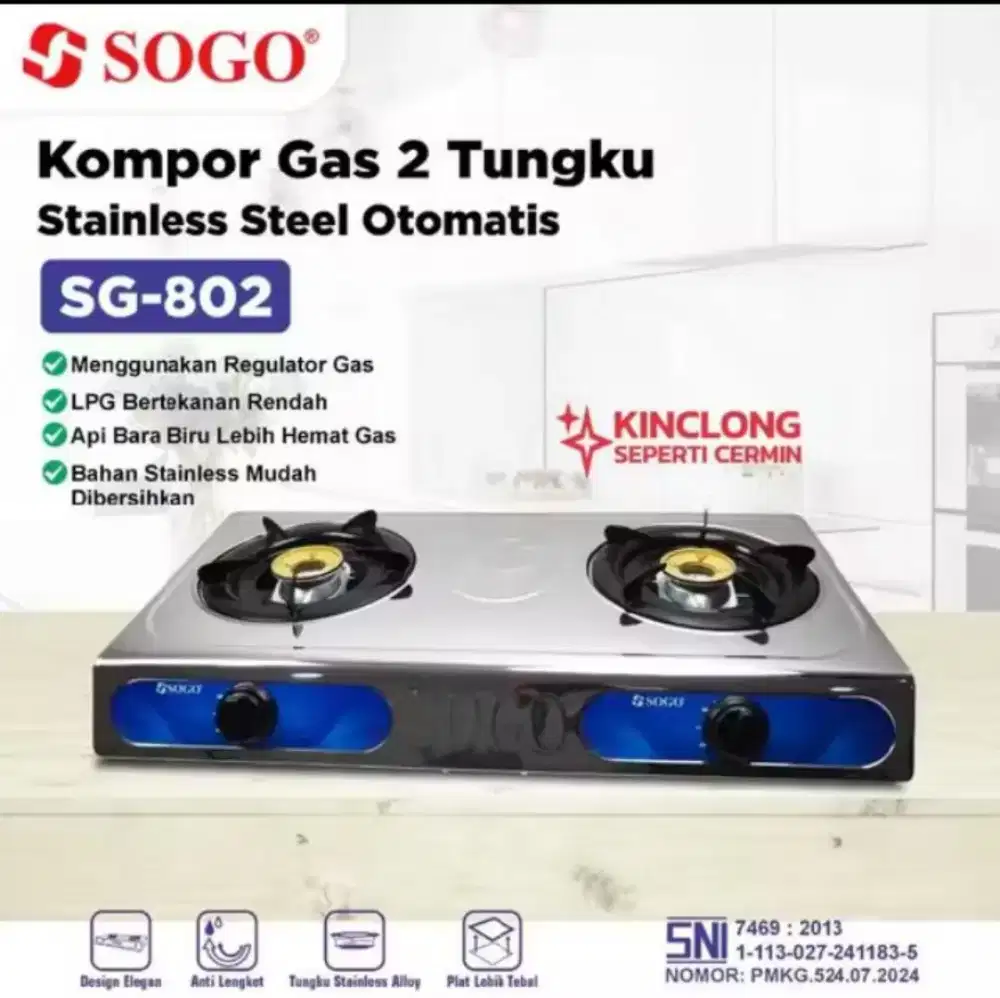 Baru kompor gas 2 tungku sogo