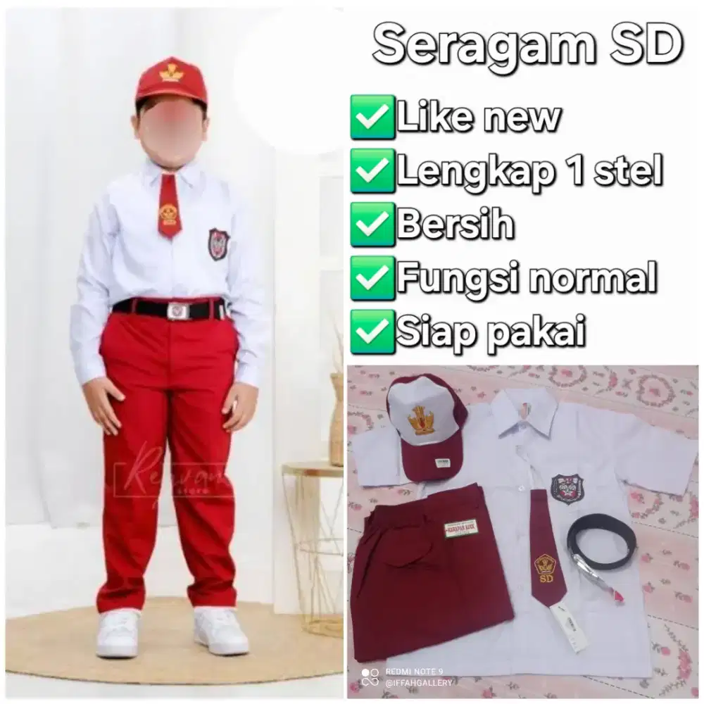 Seragam Sekolah Dasar Like New Lengkap Siap Pakai