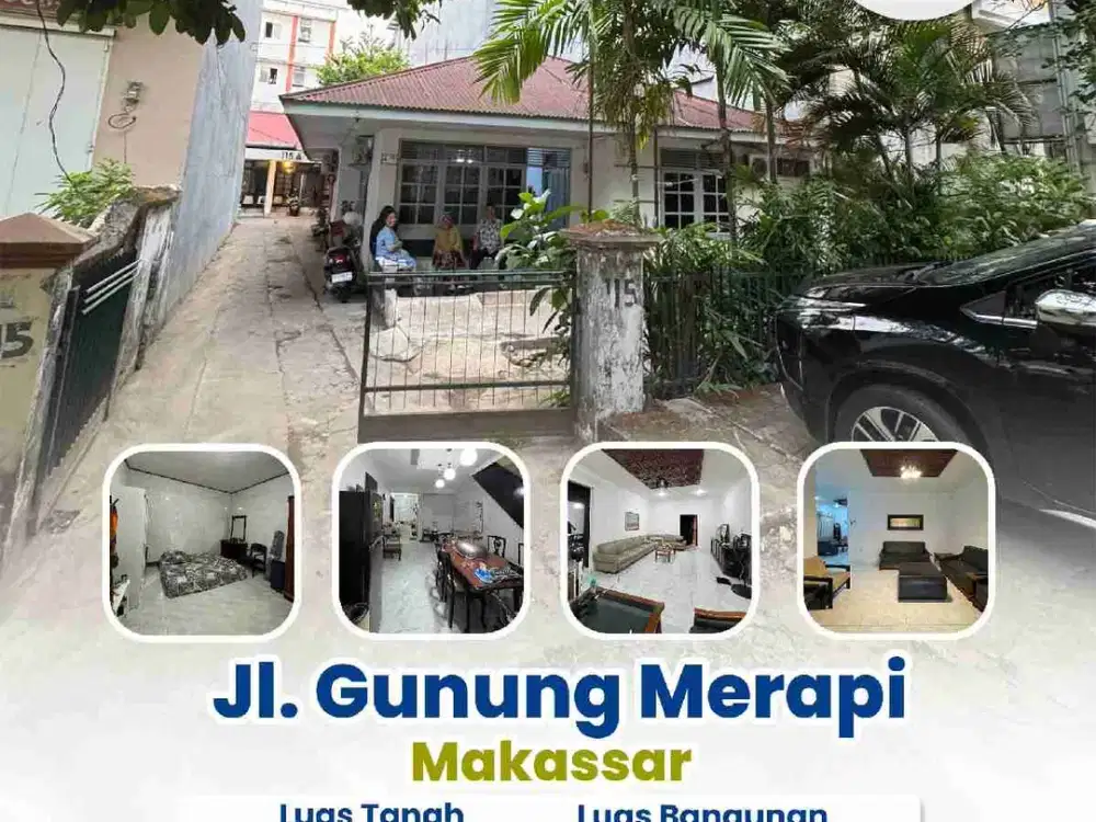 Rumah lokasi Jantung Kota Makassar di Jln. merapi