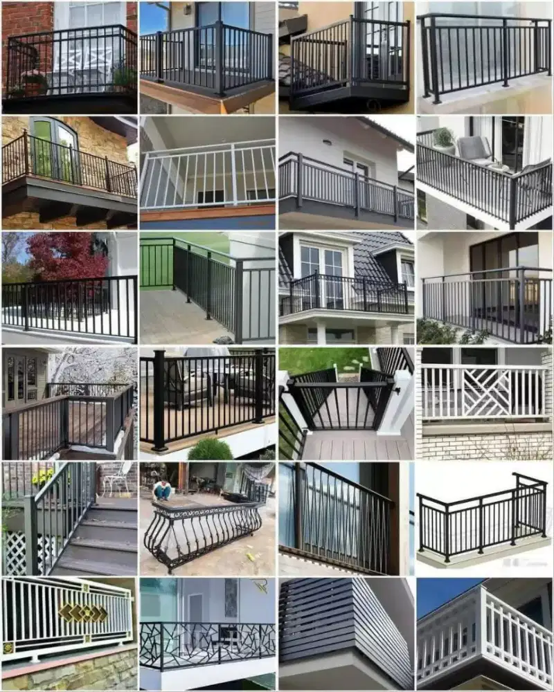 Pagar balkon motif minimalis