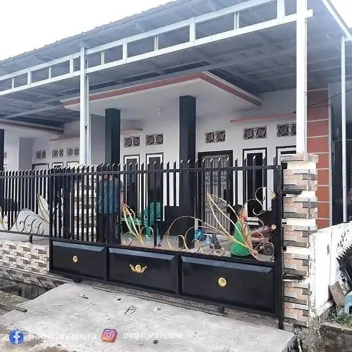 pagar rumah murah minimalis bahan plat aesthetic