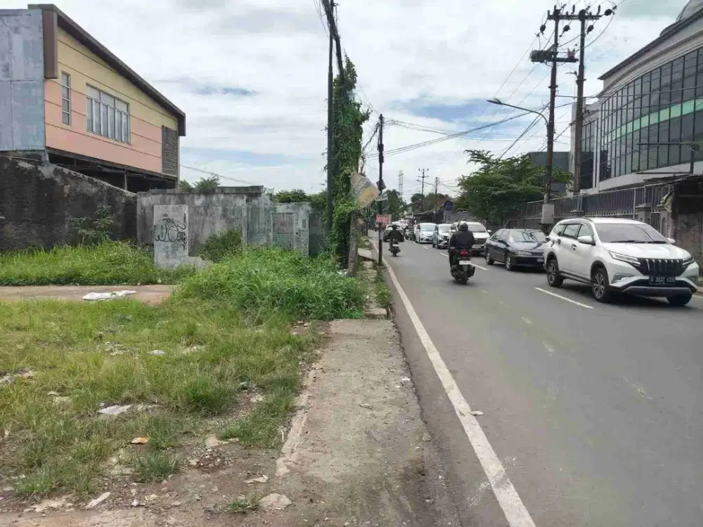 dijual tanah murah 3495 m2 strategis pinggir jalan raya Bantar Gebang cocok utk gudang pom bensin resto gedung serbaguna