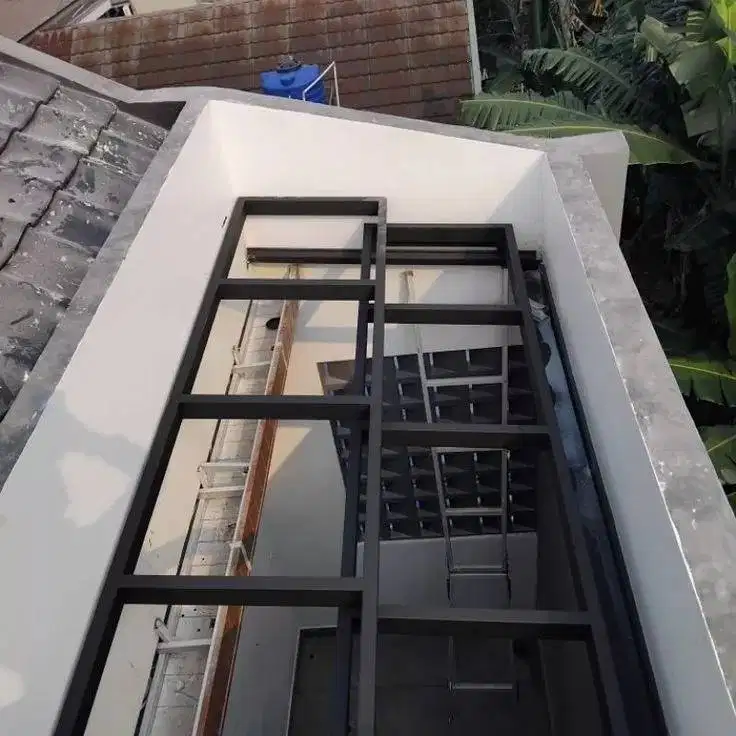 Kanopi atap bening Solarflat 1,2 mm Rangka Galvanis