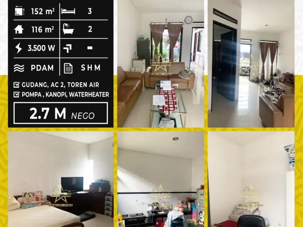 2,7 M nego Dijual Rumah di Kompleks elit Batununggal Indah lt 152 lb 116  kt 3  km 2