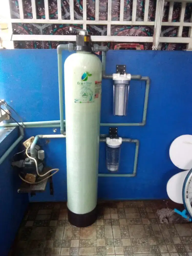 Filter air sumur bor yang berbau, berminyak dan menguning
