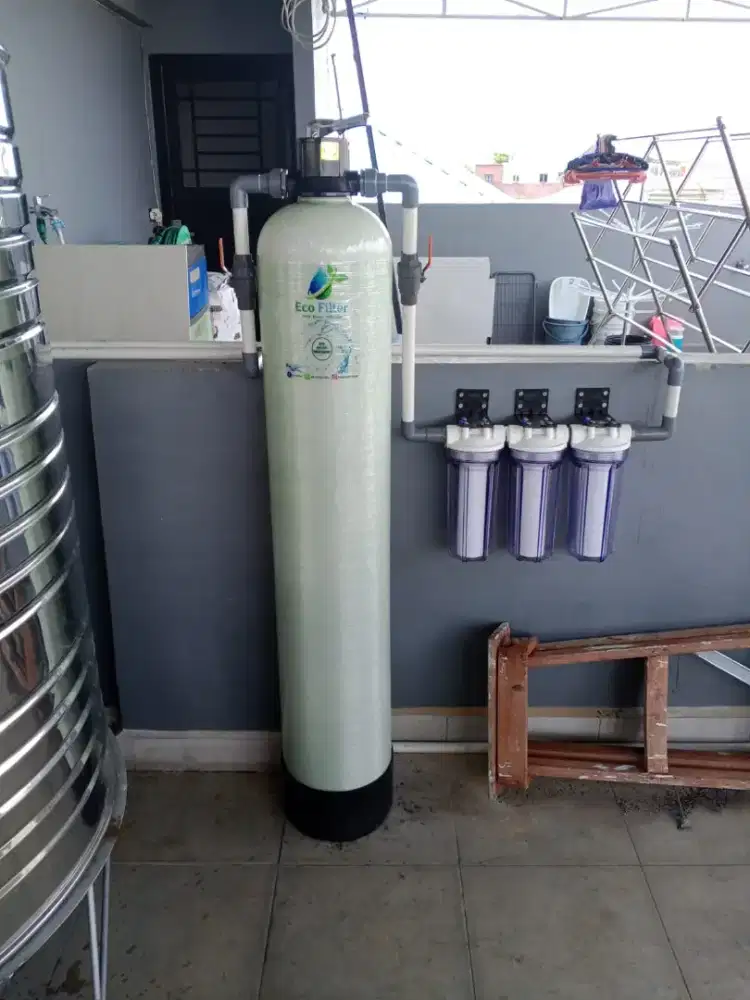 Filter air PDAM yang kotor dan ada endapan di bak mandi jika didiamkan