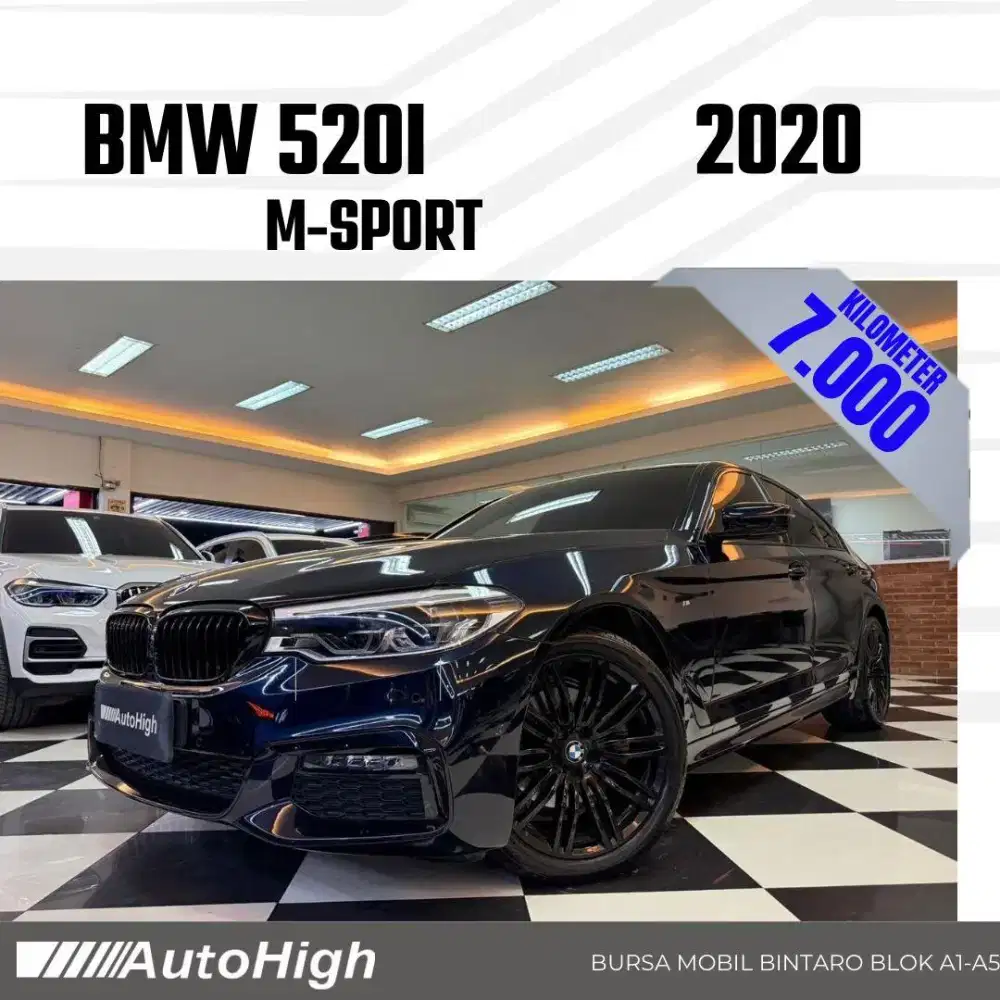 DP10% [Km7.000] 520i M-Sport 2020 Black Reg 2022 #AUTOHIGH