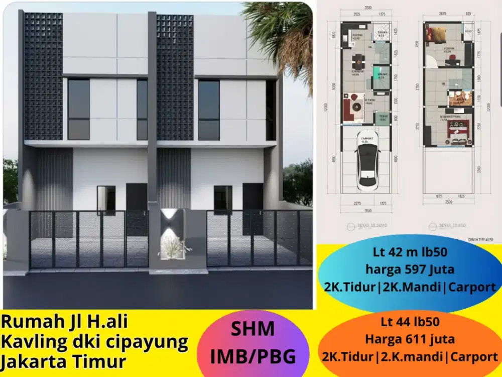 Rumah 2 Lantai,Strategis seberang Mc donal Cipayung