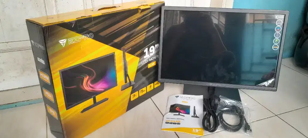 Monitor LED 19in KONDISI BARU Port VGA & HDMI