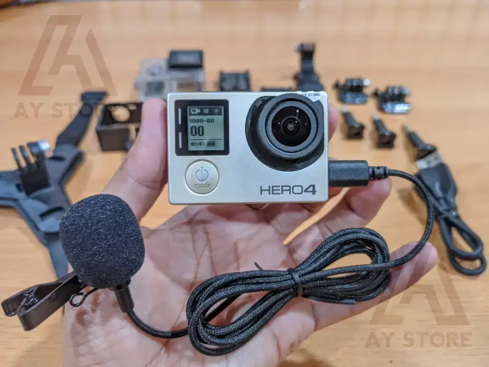 GoPro Hero 4 silver paket motovlog siap pakai