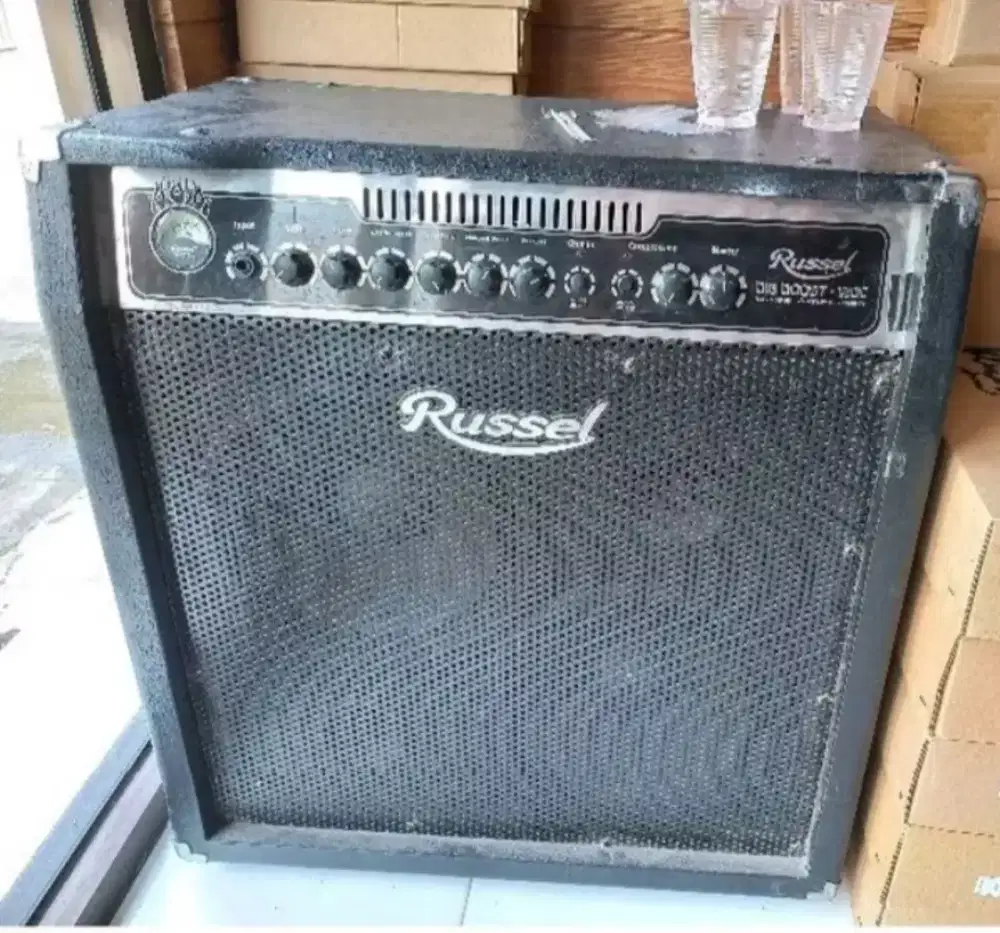 Ampli Amplifier Bass Russel 120C Big Boost Double Speaker