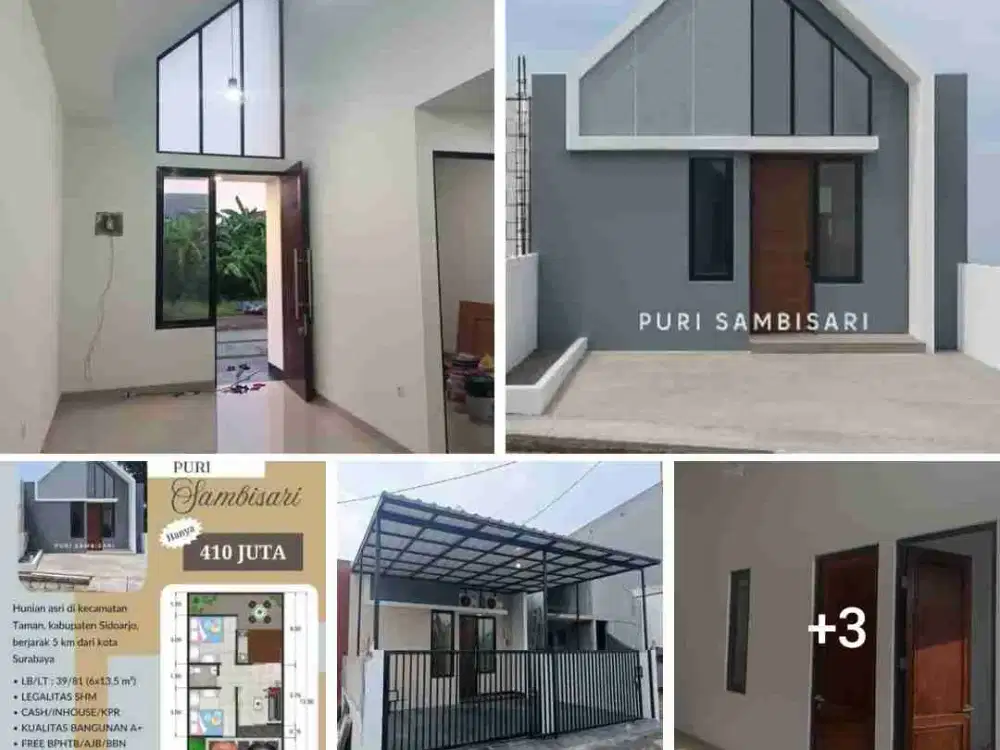 rumah baru siap huni Taman Sidoarjo bisa kredit inhouse tanpa bank