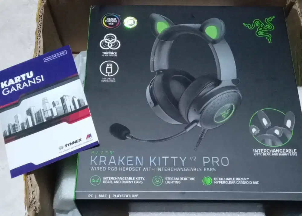 BNIB headset Razer kraken kitty v2 pro garansi BU*