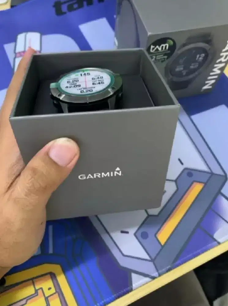 garmin fenix 6x sapphire carbon gray dlc with black band