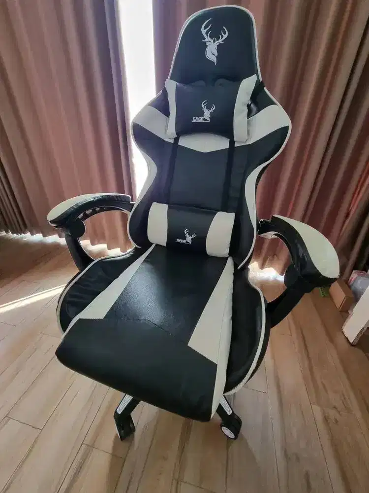 SAGE Premium Quality Gaming Chair SG-168 Putih