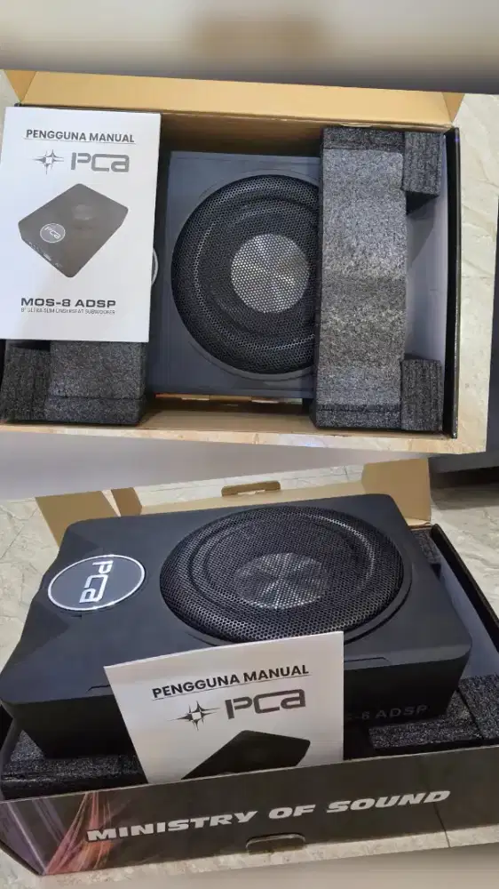 Jual Subwoofer Mobil Aktif PCA MOS-8 ADSP  kondisi second spt baru Ory