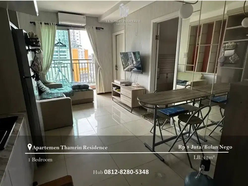 Disewakan Apartement Thamrin Residence Low Floor 1BR Full Furnished