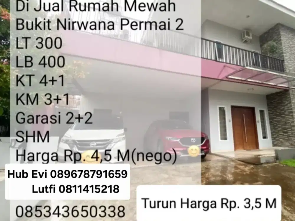 Dijual Rumah Mewah 2 lt di Bukit Nirwana Permai 2 Makassar