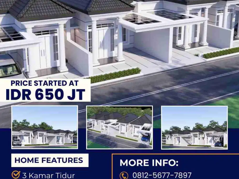 RUMAH MEWAH LOKASI STRATEGIS DAN BEBAS BANJIR