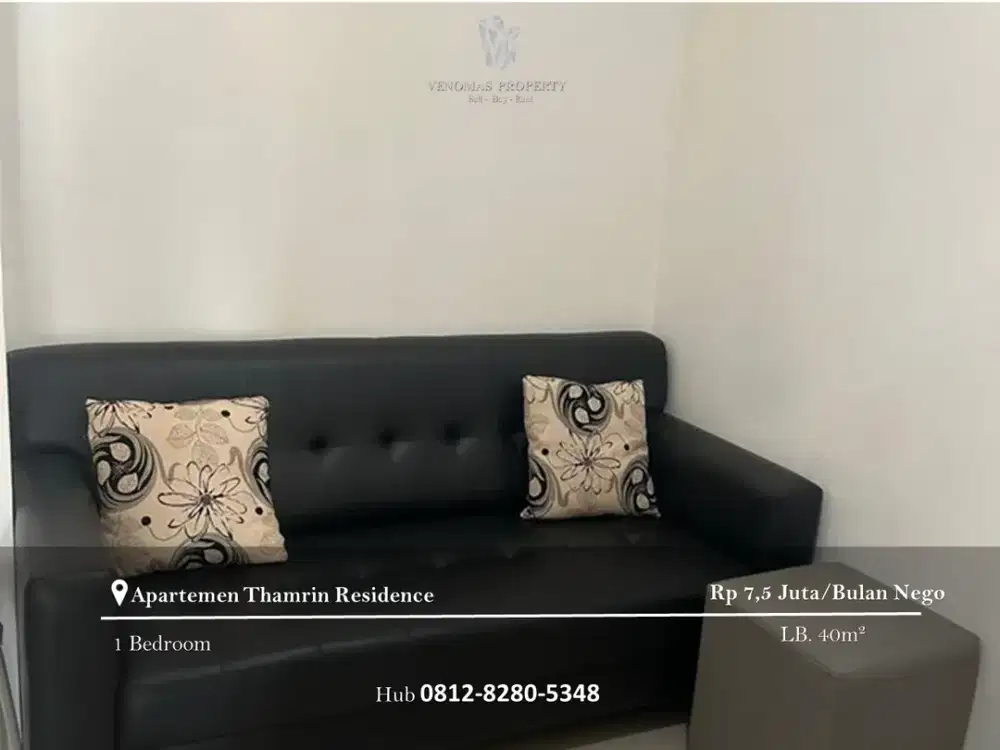 Disewakan Apartement Thamrin Residence 1BR Full Furnished Tower A