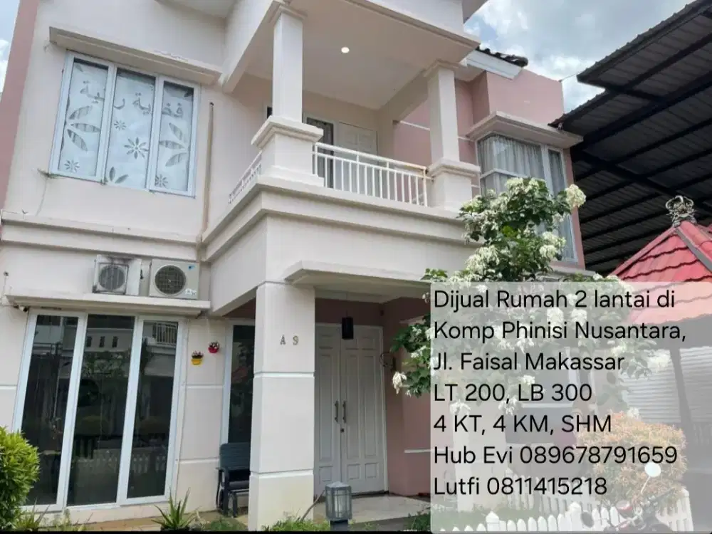 Dijual Rumah 2 lantai di Komp. Phinisi Nusantara Makassar