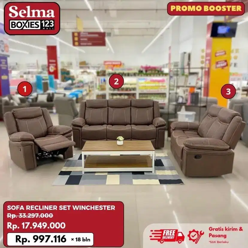 Sofa recliner set