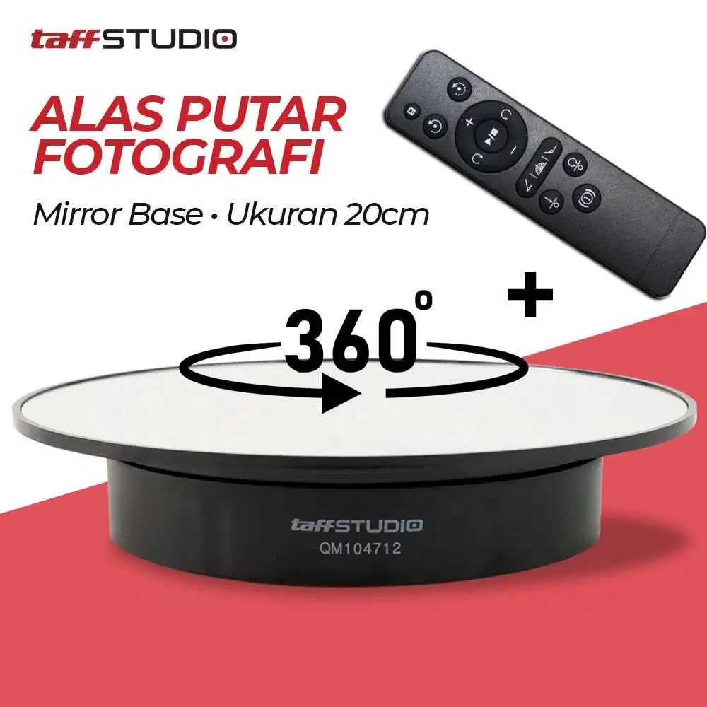 Taffstudio Alas Putar Rotating 360 Fotografi With Remote 20cm